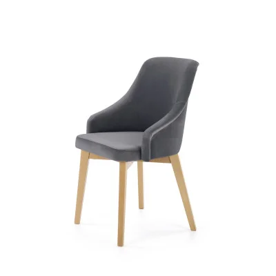 TOLEDO CHAIR 2, OAK HONEY / DARK GREY